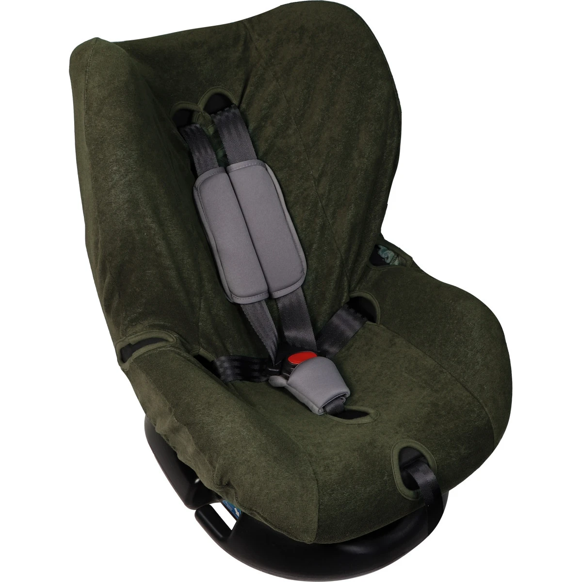 MamaLoes Badstof Groen Groep 1+ Autostoelhoes ML010702 4 MamaLoes Badstof Groen Groep 1+ Autostoelhoes ML010702 - Afbeelding 2