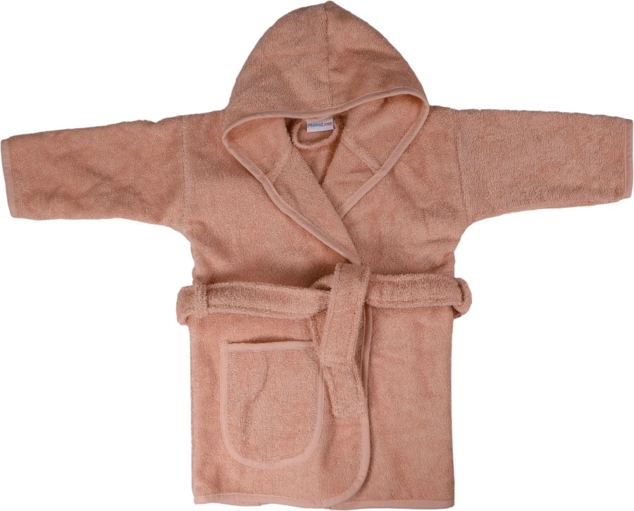 MamaLoes Badstof Light Pink 0-1jr Badjas ML5085 4 MamaLoes Badstof Light Pink 0-1jr Badjas ML5085 - Afbeelding 2