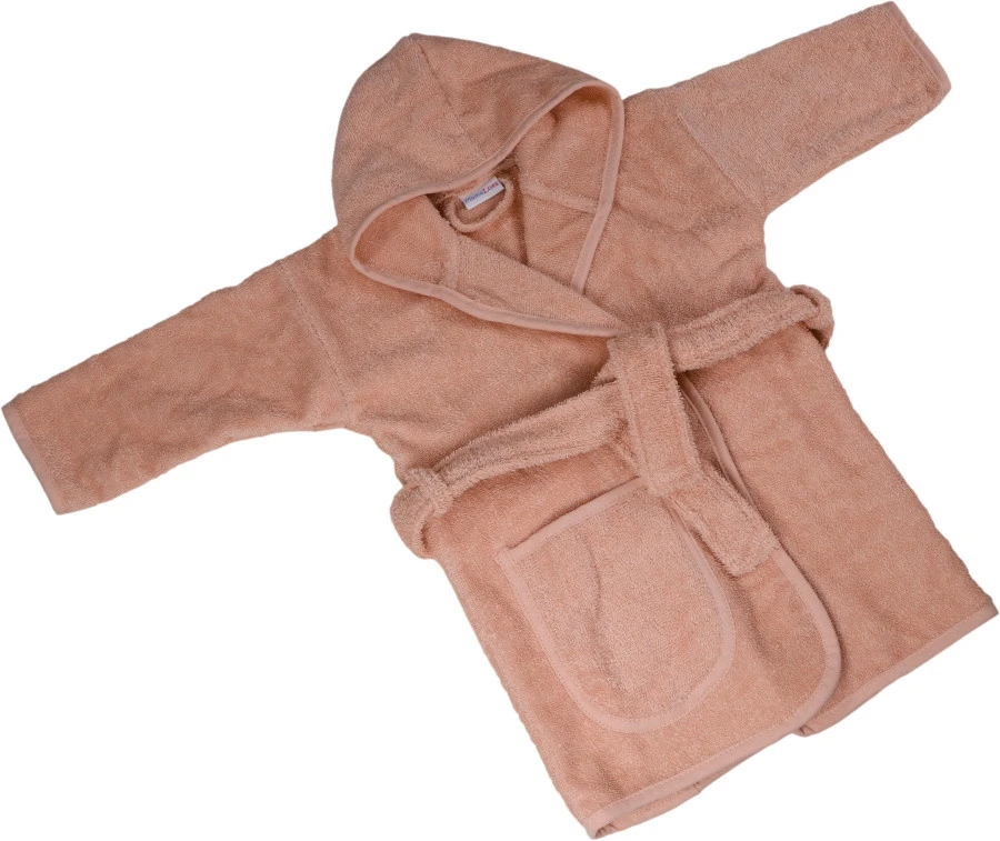 MamaLoes Badstof Light Pink 0-1jr Badjas ML5085 5 MamaLoes Badstof Light Pink 0-1jr Badjas ML5085 - Afbeelding 3