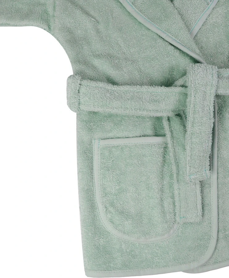 MamaLoes Badstof Stone Green 1-2jr Badjas ML5387 7 MamaLoes Badstof Stone Green 1-2jr Badjas ML5387 - Afbeelding 5