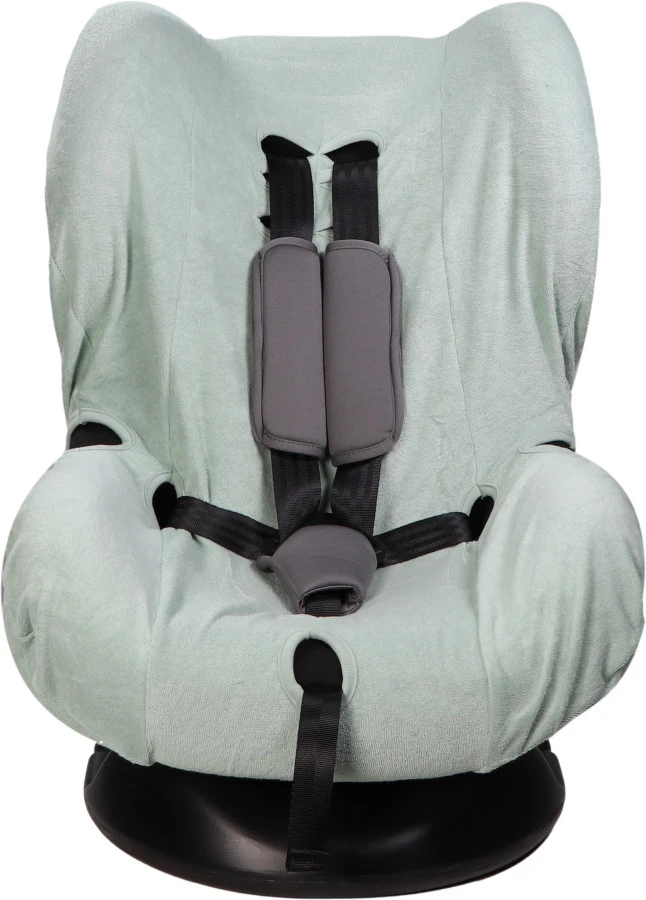 MamaLoes Badstof Stone Green Groep 1+ Autostoelhoes ML6387 3 MamaLoes Badstof Stone Green Groep 1+ Autostoelhoes ML6387