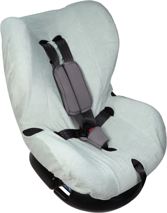 MamaLoes Badstof Stone Green Groep 1+ Autostoelhoes ML6387 4 MamaLoes Badstof Stone Green Groep 1+ Autostoelhoes ML6387 - Afbeelding 2