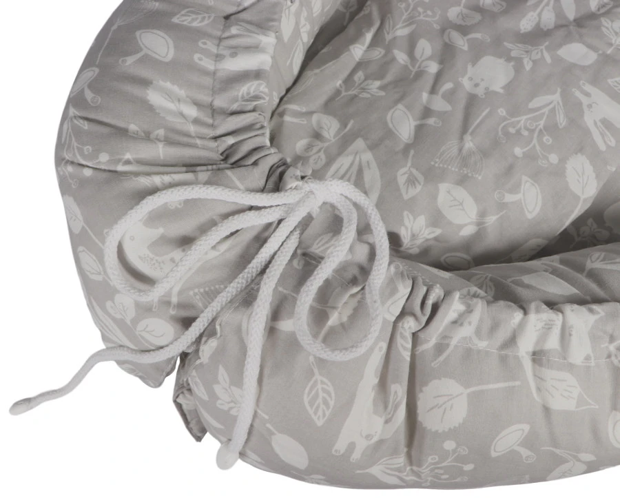 MamaLoes Botanical Animals Grijs Babynest 5 MamaLoes Botanical Animals Grijs Babynest - Afbeelding 3