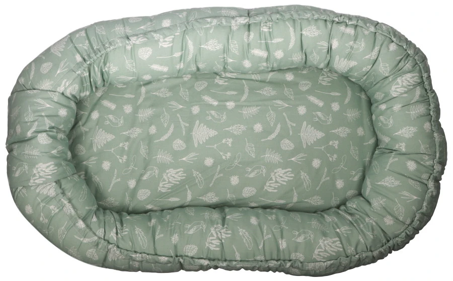 MamaLoes Botanical Stone Green Babynest 4 MamaLoes Botanical Stone Green Babynest - Afbeelding 2