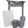 MamaLoes Grijs Badset Incl. Zwarte Badstandaard 1 MamaLoes Grijs Badset Incl. Zwarte Badstandaard -Babyproducten Winkel mamaloes grijs badset incl. zwarte badstandaard wit kussen