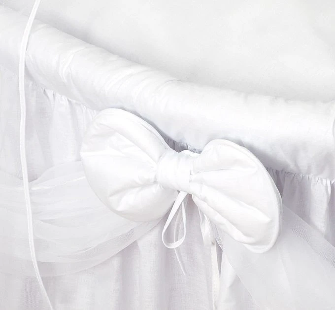 MamaLoes Royal Wit Voile Baby Wiegje 66756 4 MamaLoes Royal Wit Voile Baby Wiegje 66756 - Afbeelding 2