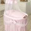 MamaLoes Royal Zacht Roze Voile Baby Wiegje 66757 -Babyproducten Winkel mamaloes royal zacht roze voile baby wiegje 1
