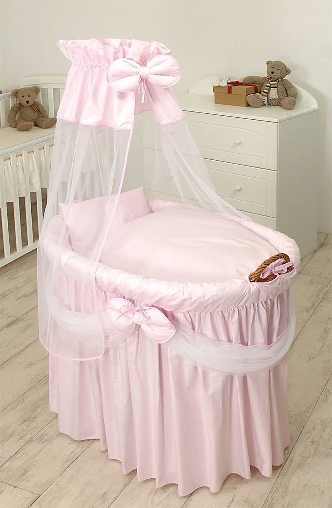 MamaLoes Royal Zacht Roze Voile Baby Wiegje 66757 3 MamaLoes Royal Zacht Roze Voile Baby Wiegje 66757