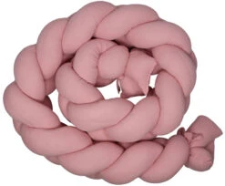 MamaLoes Soft Cotton Licht Roze 210 Cm Braided Bedbumper ML020506 -Babyproducten Winkel mamaloes soft cotton licht roze 210 cm braided bedbumper ml020506 2