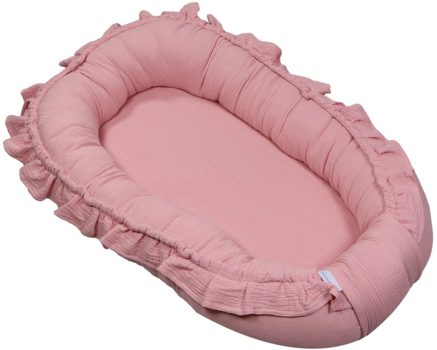 MamaLoes Soft Cotton Ruffle Licht Roze Babynest ML020113 3 MamaLoes Soft Cotton Ruffle Licht Roze Babynest ML020113