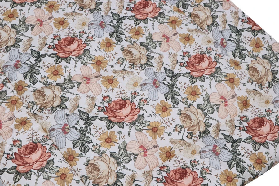 MamaLoes Vintage Bloemen 80 X 100 Cm Omkeerbaar Boxkleed ML020248 - Afbeelding 3