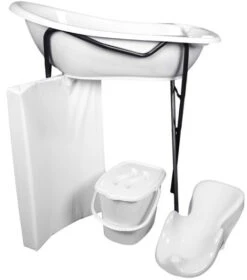 MamaLoes Wit Badset Incl. Graphite Badstandaard