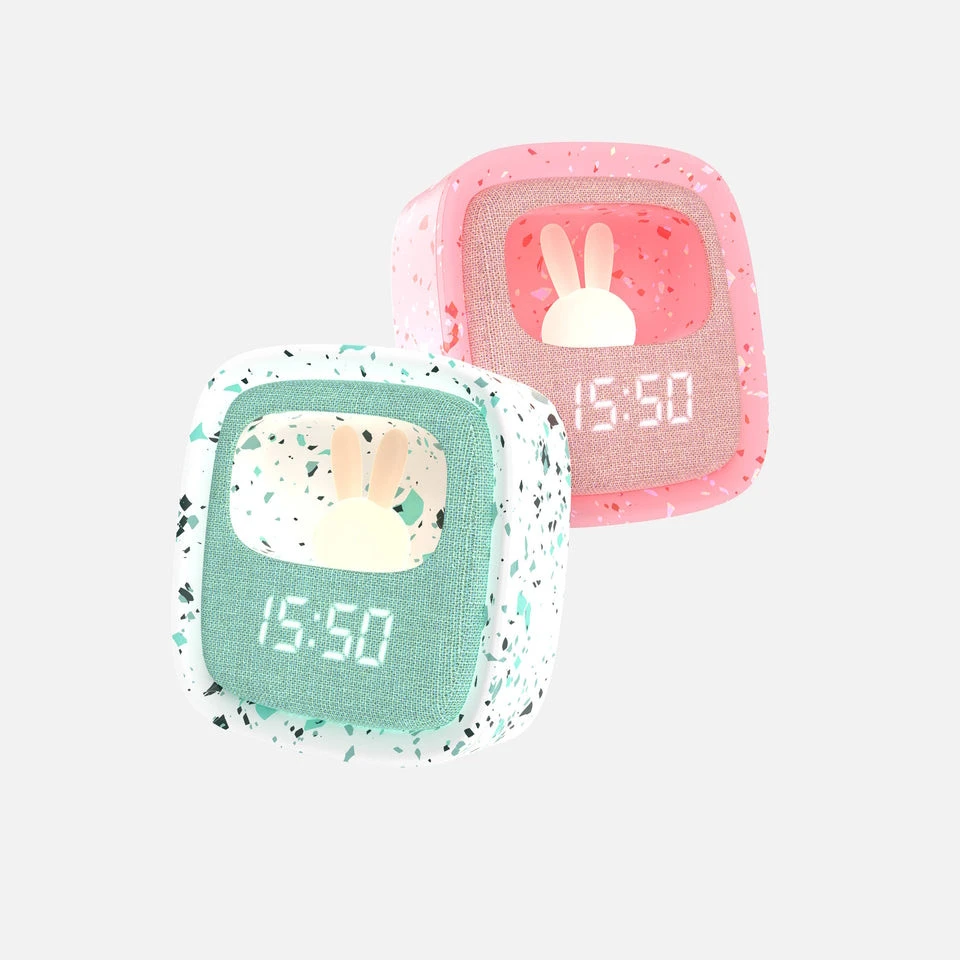 MOB Billy Terrazzo Grenadine Klok En Nachtlampje BILLY-GRENA-01 5 MOB Billy Terrazzo Grenadine Klok En Nachtlampje BILLY-GRENA-01 - Afbeelding 3