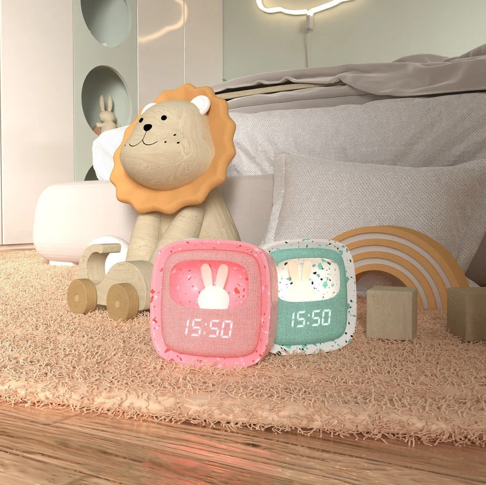 MOB Billy Terrazzo Grenadine Klok En Nachtlampje BILLY-GRENA-01 6 MOB Billy Terrazzo Grenadine Klok En Nachtlampje BILLY-GRENA-01 - Afbeelding 4