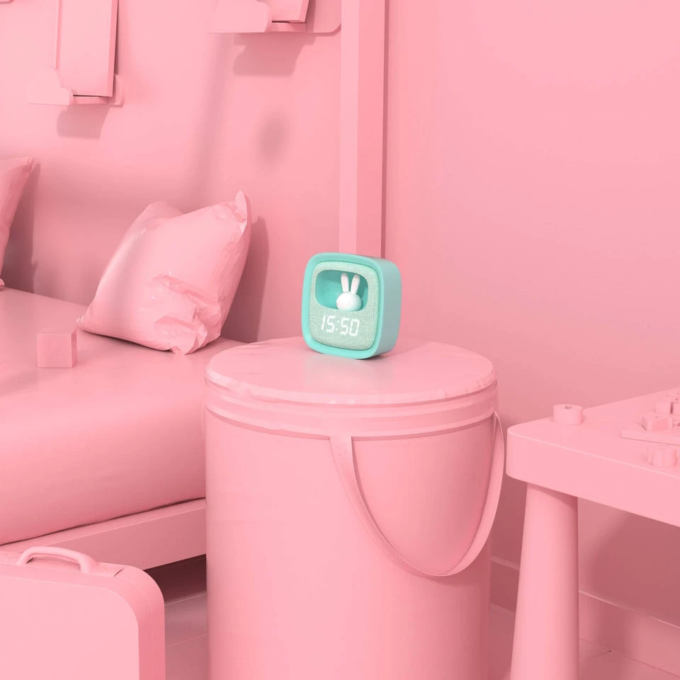 MOB Billy Turquoise Klok En Nachtlampje BILLY-BL-01 7 MOB Billy Turquoise Klok En Nachtlampje BILLY-BL-01 - Afbeelding 5