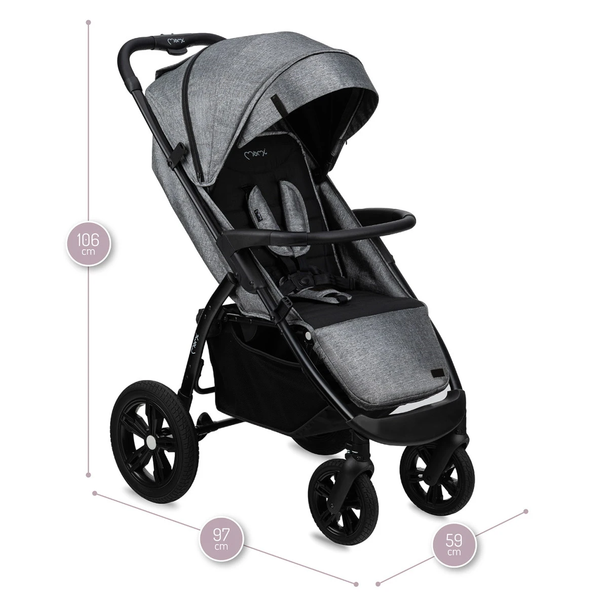 Momi Miya Grey Wandelwagen WOSP00032 16 Momi Miya Grey Wandelwagen WOSP00032 - Afbeelding 14
