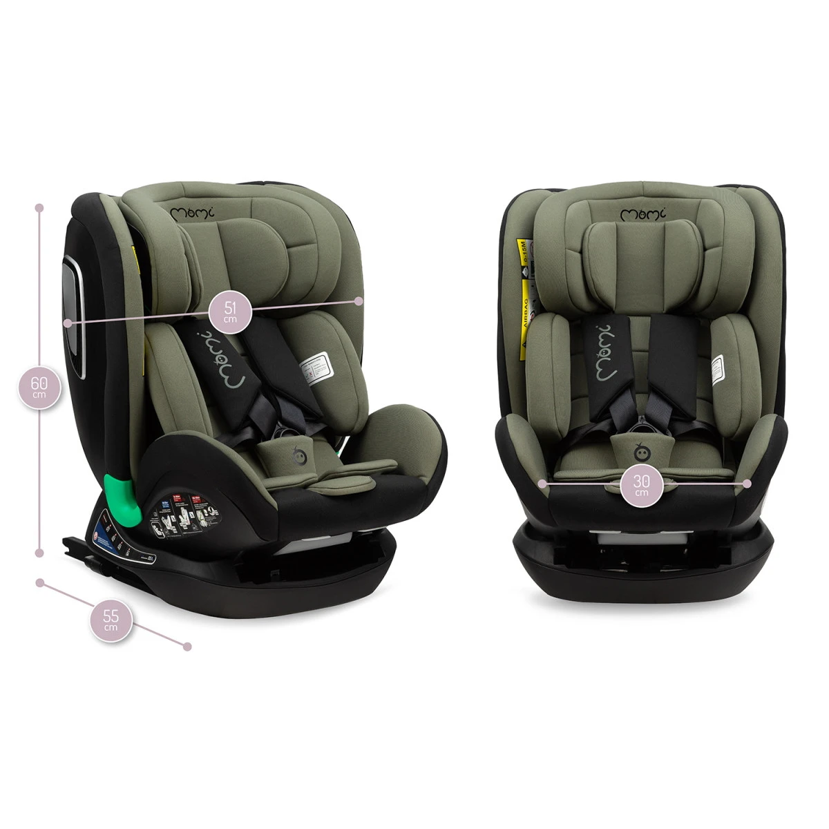 Momi Urso Khaki 40-150 Cm I-Size Autostoel FOSA00023 - Afbeelding 15