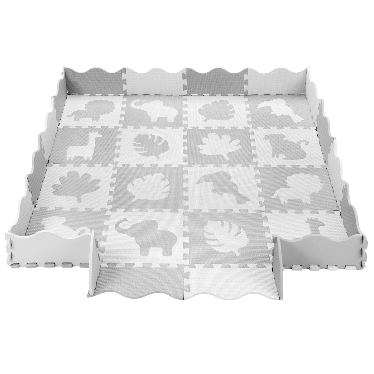 Momi Zawi Grey Schuimrubberen Puzzelmat Met Rand MAED00013 3 Momi Zawi Grey Schuimrubberen Puzzelmat Met Rand MAED00013