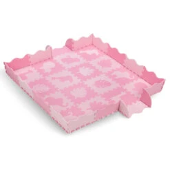 Momi Zawi Pink Schuimrubberen Puzzelmat Met Rand MAED00012 -Babyproducten Winkel momi zawi pink schuimrubberen puzzelmat met rand maed00012 2