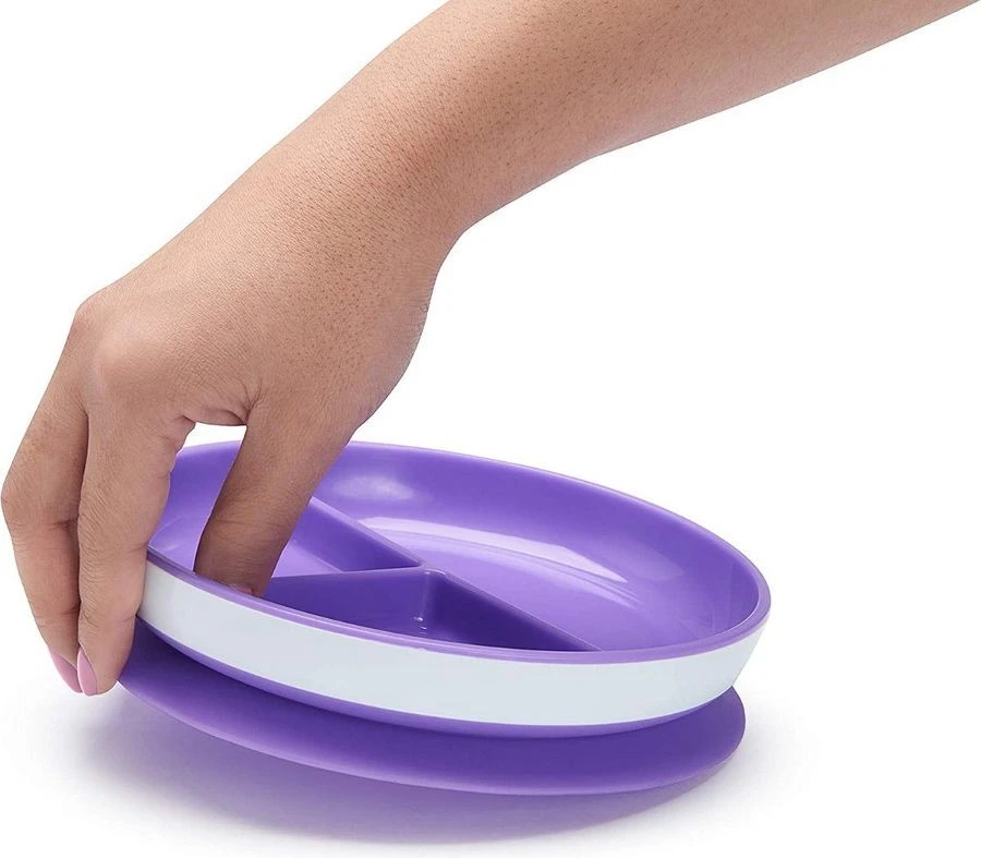 Munchkin 2 Stuks Paars/Roze Bordjes Met Zuignap 05191701 - Afbeelding 3