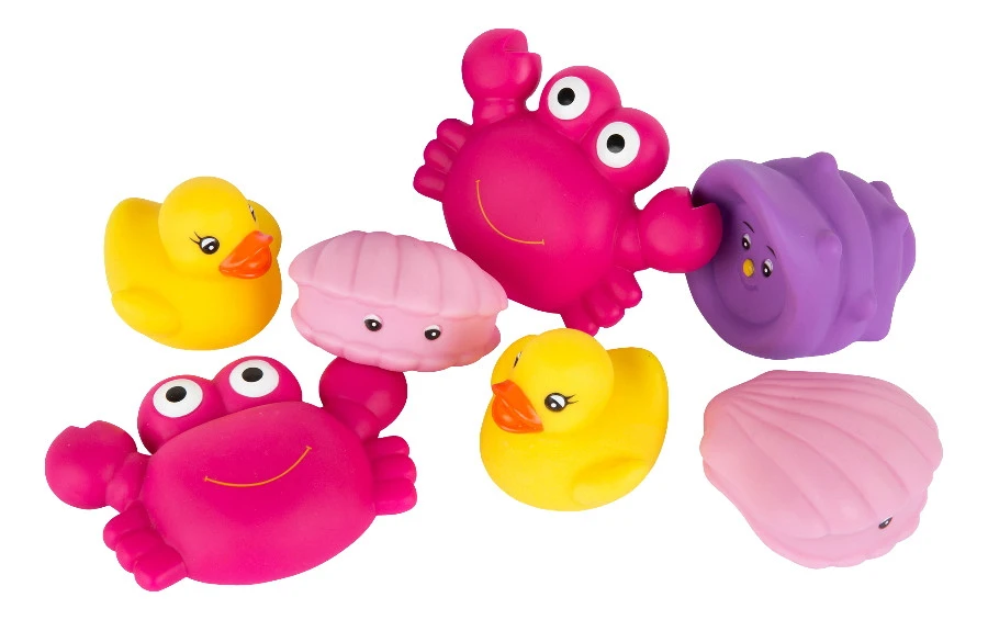 Playgro Sea Friends Pink 7 Stuks Drijvende Badspeeltjes P0188416 3 Playgro Sea Friends Pink 7 Stuks Drijvende Badspeeltjes P0188416