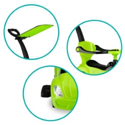 QKids Lolo Lime Green 2-in-1 Ride-on Loopauto QKIDS00007 -Babyproducten Winkel qkids lolo lime green 2 in 1 ride on loopauto qkids00007 8