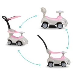 QKids Lolo Pink 2-in-1 Ride-on Loopauto QKIDS00006 -Babyproducten Winkel qkids lolo pink 2 in 1 ride on loopauto qkids00006 7