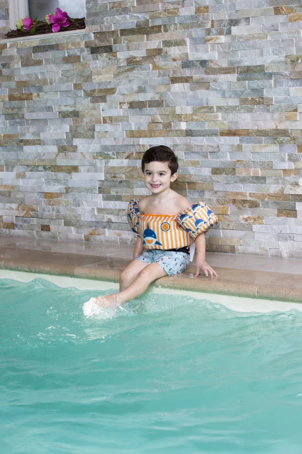 Swim Essentials Puddle Jumper Oranje/Blauw Haai 2-6 Jaar Zwemvest - Afbeelding 2