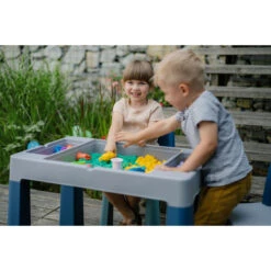 Tega Baby Teggi Turquoise/Navy/Grey Multifun 3-in-1 Tafel Met Twee Stoeltjes TI-011-173 -Babyproducten Winkel tega baby teggi greyold roseturquoise multifun 3 in 1 tafel