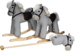 Tryco Milo Grijs Stokpaard Met Geluid TR-120112 -Babyproducten Winkel tryco horse grey 2 1