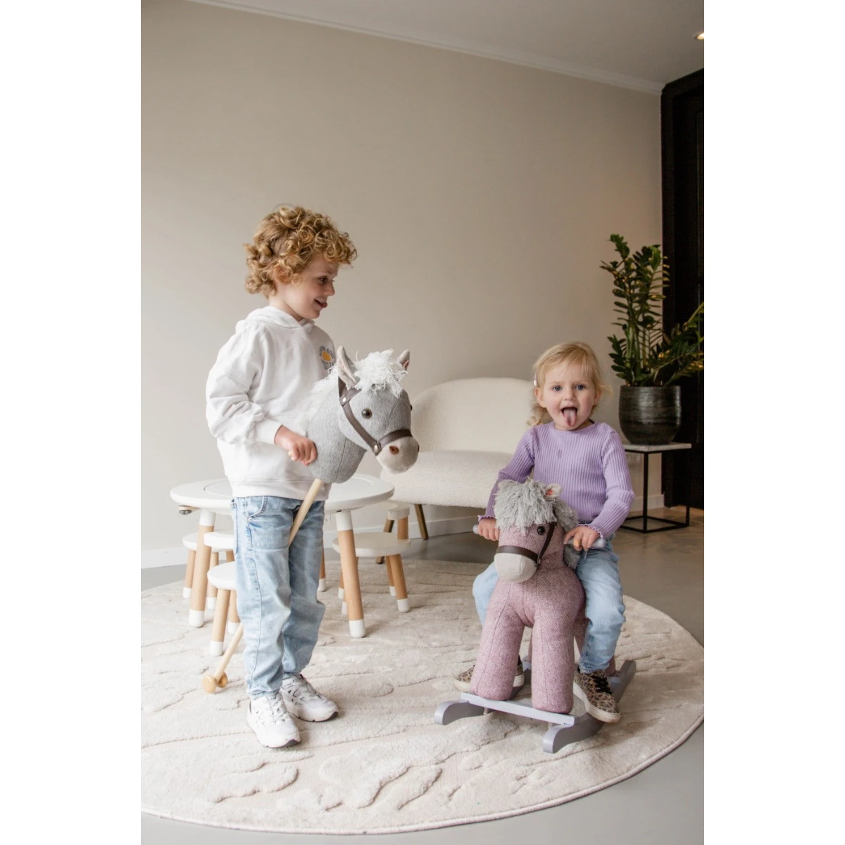 Tryco Milo Roze Stokpaard Met Geluid TR-120113 9 Tryco Milo Roze Stokpaard Met Geluid TR-120113 - Afbeelding 7