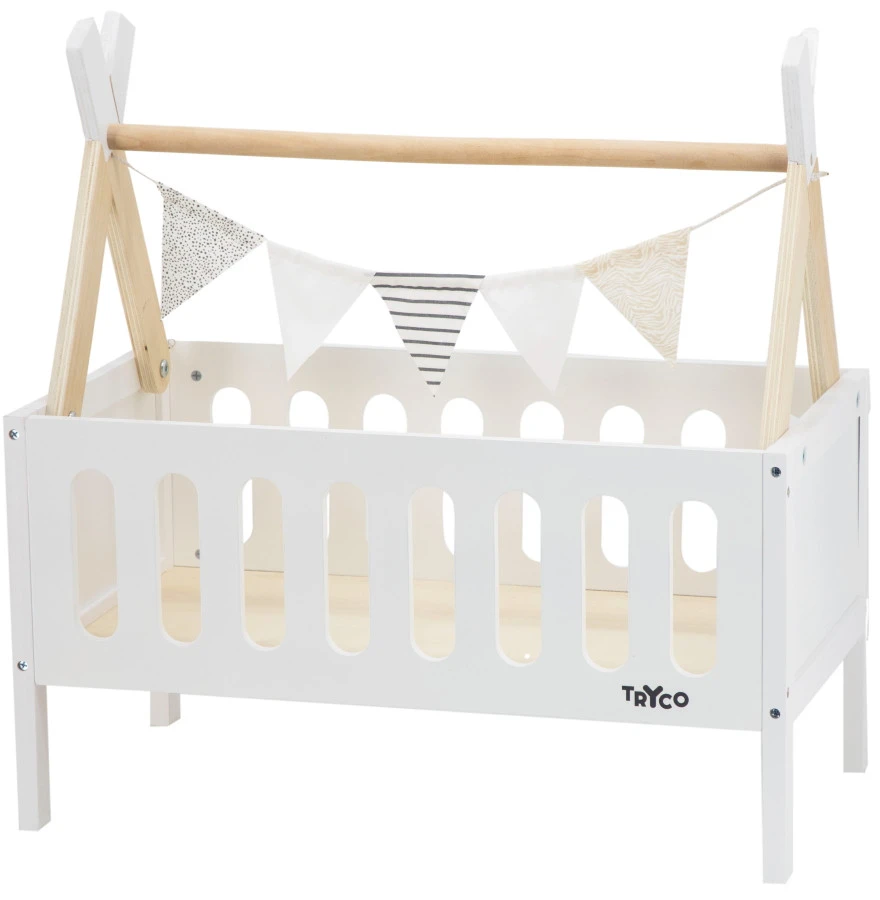 Tryco Tipi Houten Poppenbed TR-353013 3 Tryco Tipi Houten Poppenbed TR-353013