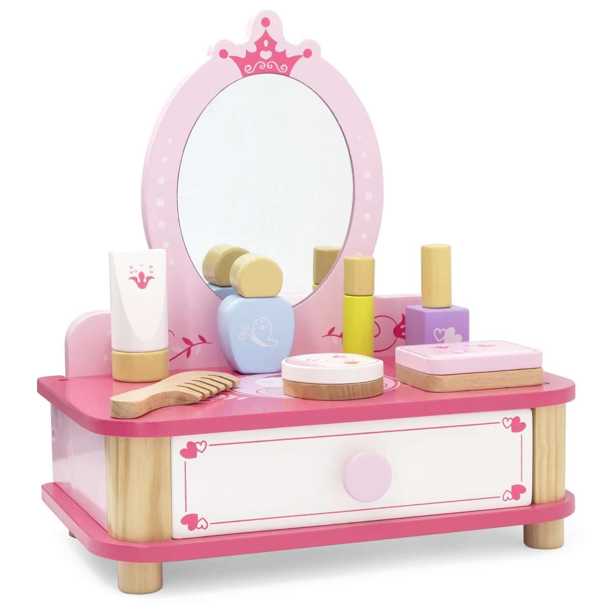 Viga Houten Make-up Set Met Kaptafel 44571 5 Viga Houten Make-up Set Met Kaptafel 44571 - Afbeelding 3