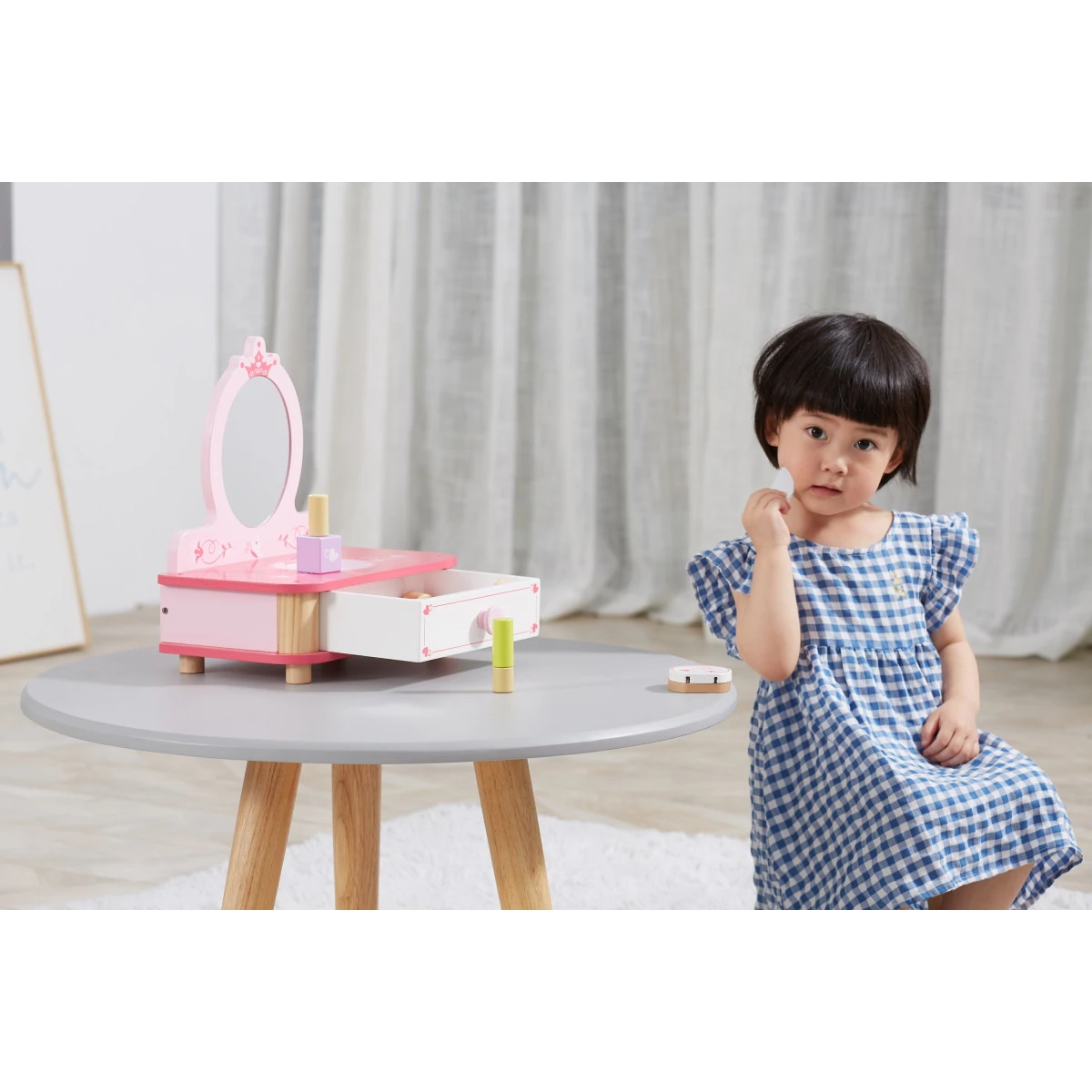 Viga Houten Make-up Set Met Kaptafel 44571 8 Viga Houten Make-up Set Met Kaptafel 44571 - Afbeelding 6