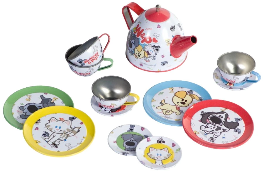 Woezel & Pip Tinnen Theeservies 2001117 3 Woezel & Pip Tinnen Theeservies 2001117