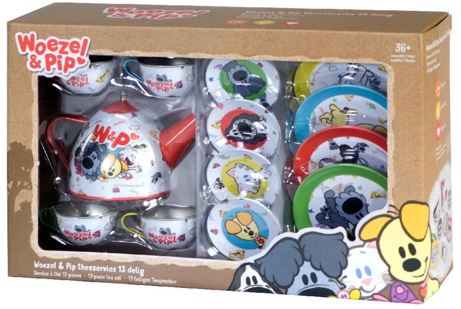 Woezel & Pip Tinnen Theeservies 2001117 4 Woezel & Pip Tinnen Theeservies 2001117 - Afbeelding 2